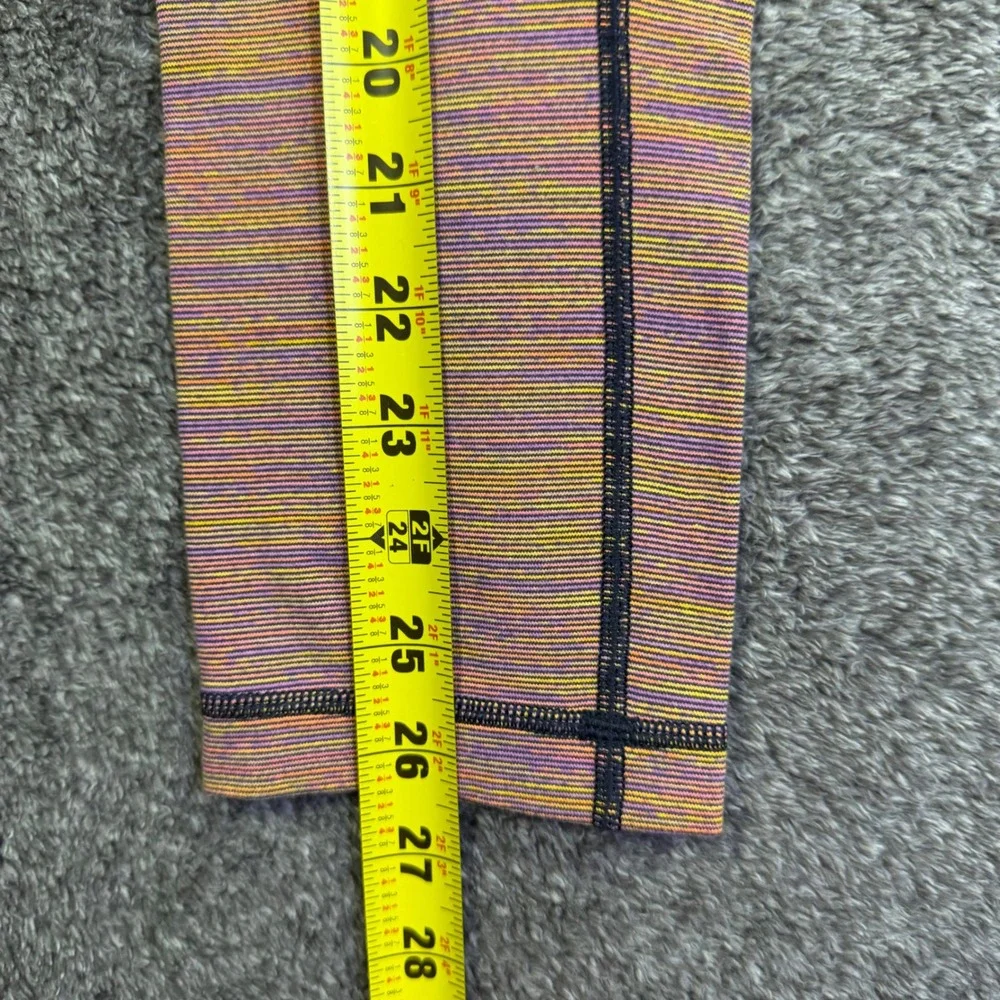 Lululemon Wunder Under‎ Crop Leggings Space Dye Pink Orange Purple Size 4